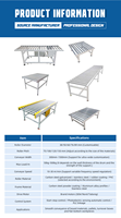 Mesa Rodante de Acero Inoxidable de Alta Calidad, Personalizada, Fija, Sin Motor, para Logística y Producción