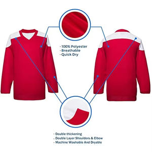 Uniformes de hockey sobre hielo para equipos masculinos de alta calidad al por mayor, con logotipo personalizado y diseño personalizado para adultos. - Product Image 6