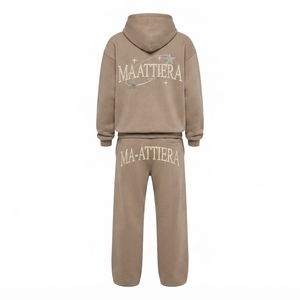Conjunto Deportivo Personalizado para Mujer, Sudadera Holgada con Capucha y Pantalones Anchos, Estampado Gráfico, Ropa Casual Urbana - Product Image 4