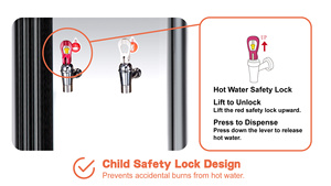 Dispensador de Agua Eléctrico Frío y Caliente de Acero Inoxidable con Grifos de Palanca para Uso en Exteriores, Marca «Taiwan Buder» - Product Image 4