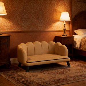 Structurally Stable <b>Dog</b> <b>Sofa</b> Pet Bed with Four Wooden Legs - Product Image 1