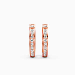 Boucles d'oreilles clous classiques pour femme JEWELLERY PLANET, plaquées or jaune, diamant de laboratoire taille ovale couleur F, pureté 14k-22k - Product Image 4