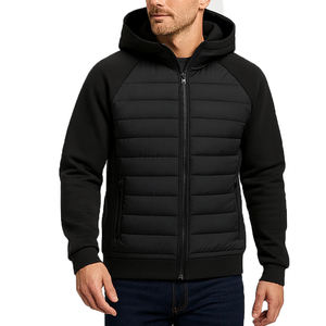 Veste d'hiver pour homme, veste matelassée en duvet, veste légère rembourrée, veste d'hiver imperméable, veste hybride d'hiver, veste à capuche matelassée - Product Image 2