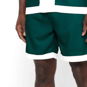 Conjunto deportivo personalizado de alta calidad al por mayor en línea con logotipo, 100% algodón, conjunto de verano de dos piezas, camiseta y pantalones cortos para hombre - Product Image 6