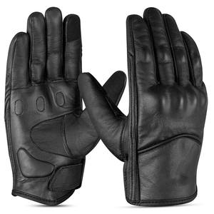 Gants tactiles en cuir beige pour femme avec détection d'aiguille, design à doigts complets, revers fendu, doublure en cachemire - Usage quotidien décontracté - Product Image 1