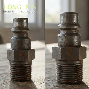 Raccord rapide en acier pour air comprimé, filetage mâle 1/8 po, coupleur industriel pneumatique hydraulique pour tuyau d'eau, d'huile et de vapeur - Product Image 4