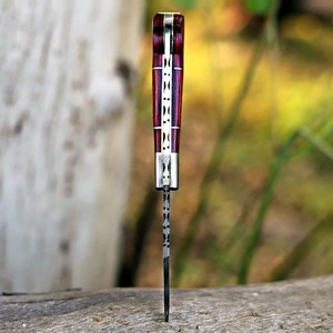 Couteau de chasse pliant en acier Damas personnalisable OEM, avec verrouillage, manche en bois, qualité industrielle, vente en gros UA Supplies - Product Image 6