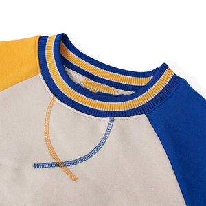 Sweat-shirt en molleton brodé pour femme SGRho, col rond, trois tons contrastés, lettres grecques, vêtements d'hiver haut de gamme pour femmes - Product Image 4