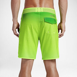 Short de bain athlétique pour homme, taille mi-haute, vert fluorescent, séchage rapide, pour le surf, la natation et les sports nautiques - Product Image 2