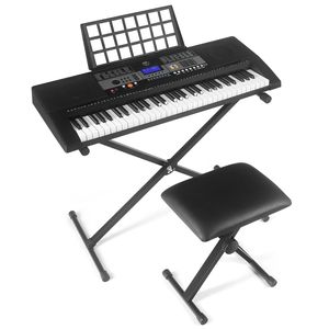 Pianoforte Elettrico Digitale Portatile a 61 Tasti con Funzione di Registrazione, Struttura in Legno - Product Image 1