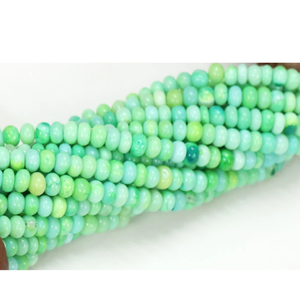 Hermosas cuentas de ópalo verde Kelly, lisas, en forma de rondel, de 8-10 mm, cuentas de ópalo verde Kelly, lisas, para joyería y artesanía. - Product Image 5