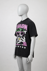 เสื้อยืดโอเวอร์ไซส์ลายกราฟิกสไตล์วินเทจ ผ้าฝ้าย 100% เนื้อหนา สตรีทแวร์ พิมพ์ลายด้วยเทคนิค DTG และสกรีนพิมพ์  แบบยูนิเซ็กซ์ รับผลิตแบบ OEM ODM - Product Image 6