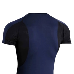 Chemise de compression à manches courtes pour homme, bleu marine, séchage rapide, spandex, polyester - Product Image 5