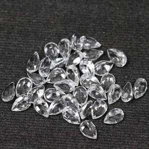 โทแพซสีขาวธรรมชาติทรงลูกแพร์เจียระไนแบบเหลี่ยม  ขนาดมาตรฐาน  พร้อมใบรับรอง  ไม่ผ่านการปรับแต่ง  พร้อมสำหรับการฝังในเครื่องประดับ - Product Image 3