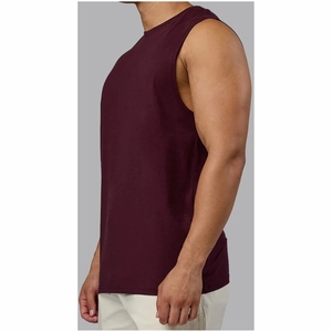Débardeur de sport pour homme de haute qualité, imprimé sur mesure, sans manches, streetwear fitness, en coton côtelé - Product Image 5