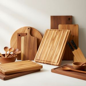 Tabla de Cortar Cuadrada Grande de Bambú, Bloque de Cortar de 1.5 cm de Grosor, Duradera, Segura para Alimentos, No Tóxica, Apta para Lavavajillas, OEM Personalizada - Product Image 1