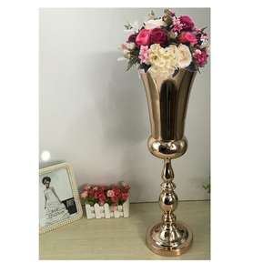 Florero de Metal de Latón Pulido para Decoración de Bodas, Centro de Mesa, Decoración de Habitaciones, Florero de Suelo Disponible - Product Image 2