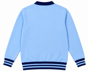 Cárdigan Bordado de la Hermandad Spelman College, Suéter de Punto Azul Claro con Cuello en V y Mangas Largas para Mujer, Estilo Preppy con Adornos - Product Image 2