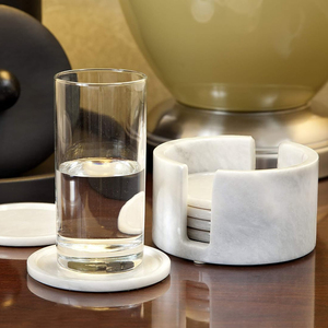 Modern Luxury Onyx <b>Marble</b> Customizable 6-Piece Coaster <b>Set</b> for Kitchen Home Decor Durable Eco-Friendly <b>Dinnerware</b> - Product Image 6