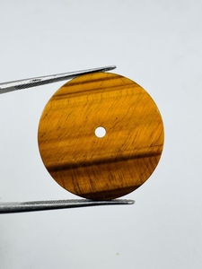 A K <b>Gems</b> Natural Tiger Eye Watch Dial 31.50 mm Round 1.60 mm Thickness One Sided Polished Watch <b>Face</b> Model ETH-63 Rajasthan - Product Image 3