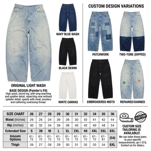 กางเกงยีนส์ทรงหลวมสำหรับผู้ชายสไตล์วินเทจ สีซีดแบบไลท์วอช แต่งลายเพ้นท์สเปรย์ กางเกงเดนิมทรงโอเวอร์ไซส์ สตรีทแวร์ - Product Image 6