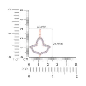 สร้อยคอโรสโกลด์ลายใบไม้สำหรับผู้หญิง จี้คริสตัลสีชมพู เครื่องประดับแฟชั่น สร้อยคอสวยหรู ของขวัญ เครื่องประดับสำหรับใส่ทุกวัน - Product Image 4