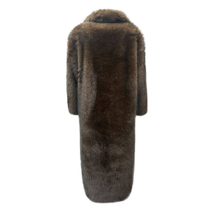 Premium Women's Faux Fur Eco-friendly Hooded <b>Coat</b> Elegant Regular Winter Soft Plush Fashion Wear OEM Private Label Wholesale - Product Image 3