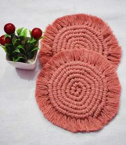 Posavasos de Macramé Personalizables de Alta Calidad, Ecológicos, Estilo Bohemio, Accesorios para Mesa de Café, Regalo para San Valentín o Inauguración de Casa - Product Image 1