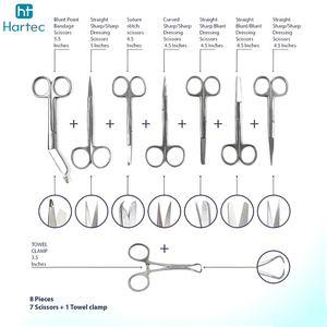 38 piezas de herramientas de cirugía general de acero inoxidable, la más alta calidad a un precio competitivo, la base de los kits de disección quirúrgica. - Product Image 2