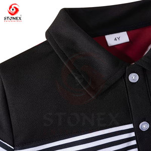 Polo décontracté d'été pour garçons 100% coton, tissu tricoté doux et respirant, écologique, séchage rapide, léger, pour le sport quotidien - Product Image 3