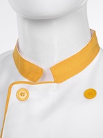 Uniforme contrasté de travail de cuisine d'hôtel et de restaurant pour hommes et femmes veste de chef avec chapeau ensemble café boulangerie cantine cuisine pâtisserie
