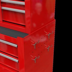 Carrello Portautensili Rosso a 8 Cassetti con Ruote OBM Personalizzabile, Armadietto Portautensili a 5 Cassetti - Product Image 4
