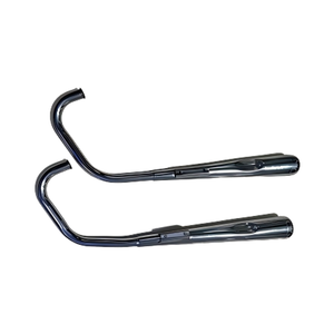 Silenziatore di Scarico CG125 per Moto <span class=keywords><strong>Honda</strong></span> CG125 - Ricambio Retrò Vintage in Acciaio Inox Cromato/Nero - Product Image 1