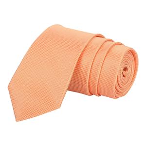 เนคไทผ้าไหมสีพื้นสีพีชคลาสสิกหรูหรามีสไตล์ - Product Image 1