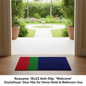 Tapete Antideslizante de Poliéster 'Bienvenido' de 16x24 para Uso en el Hogar, Hotel y Baño - Product Image 3