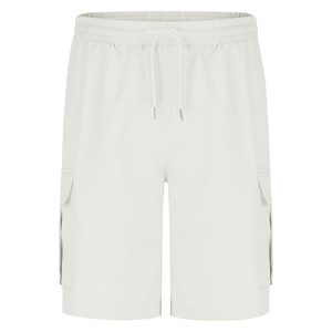 Pantalones Cortos Cargo Casuales para Hombre, Cintura Media, Tejido Sólido, Cordón Ajustable, Cintura Elástica, Secado Rápido, Ligeros, con Múltiples Bolsillos - Product Image 5