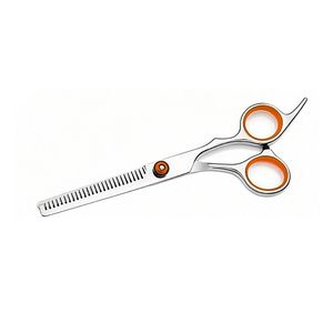 Ciseaux professionnels de coiffure noir mat pour effiler les cheveux, ciseaux de texture pour salon de barbier, outil de coupe en acier inoxydable avec vis dorée OEM - Product Image 5