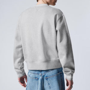 Sweat-shirt unisexe gris à manches longues, pull décontracté d'automne, respirant, couleur unie, en maille de polyester, séchage rapide, évacuation de l'humidité - Product Image 3