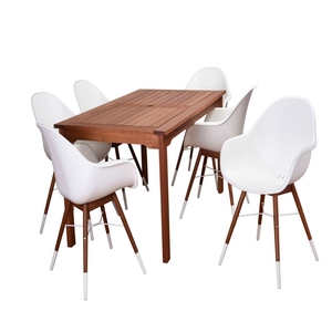 Modern Minimalist Sturdy Wood <b>Dining</b> <b>Table</b> Set Comfortable Garden Chairs Apartment Courtyard Living Room Outdoor Hotel Park - Product Image 1