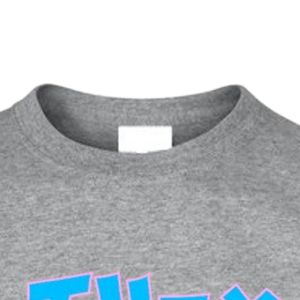 Camiseta Heather Gray de manga corta con cuello redondo y estampado gráfico azul, ropa informal para el día a día, ropa cómoda para la calle - Product Image 2