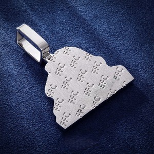 Pendentif Lettre Personnalisé Gallerley en Argent S925, Style Hip Hop, Sertissage Griffe, Moissanite Brillante Couleur D VVS Certifiée - Product Image 3