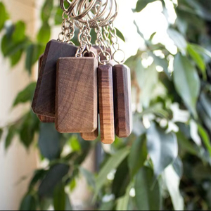 Unique Keychain | Walnut Wood Keychain | <b>Keyring</b> Gift - Product Image 1