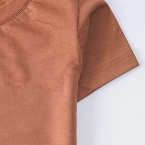 Camisetas Casuales de Algodón 100% Puro para Niños, Cuello Redondo, Diseño Liso o Estampado, para Bebés Niños y Niñas, Venta al Por Mayor - Product Image 5