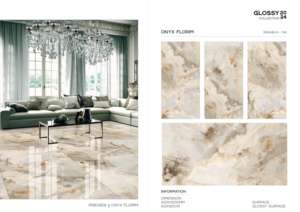 กระเบื้องพอร์ซเลนเงาหรู 600x1200 ขนาดใหญ่พิเศษ ผิวขัดเงา พรีเมียม สำหรับตกแต่งผนังและพื้น ภายในและภายนอกอาคาร ดีไซน์ทันสมัย - Product Image 2