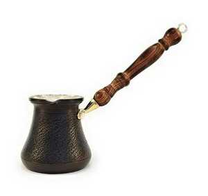 Cafetera de Cobre con Diseño Grabado y Asa, Nueva Jarra de Metal para Leche y Café, Jarra de Latón para Servir Leche y Café - Product Image 2