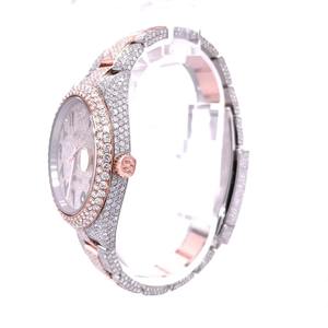 Montre élégante en diamant de qualité supérieure pour femmes, bracelet en or rose, idéale pour les mariages et les occasions de soirée, disponible au meilleur prix - Product Image 4