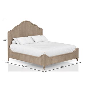Letto con pannello in legno finitura Queen Sand dal design casual e transizionale - Product Image 5