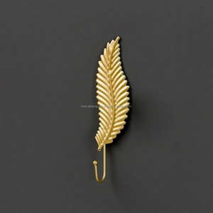 Vente chaude Champignon Crochet Mural En Laiton Massif À La Main D'une Seule Pièce Crochets Muraux Porte-Clés Crochets Décoratifs En Laiton - Product Image 3