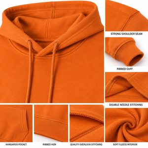 Sweat à capuche zippé 100 % coton pour homme, personnalisable OEM, tricoté épais pour l'hiver, streetwear, pull respirant et écologique - Product Image 6