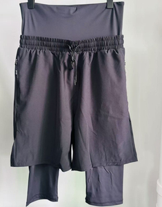 Training Men's Solid Color Elastic Waist Awrah Mid Waist Long Shorts Quick Dry Sporty Style Knitted Polyester Mid Length - Product Image 1